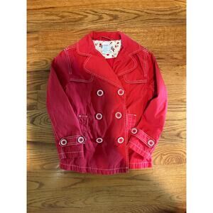 Girls Red Gymboree size 7 peacoat style jacket